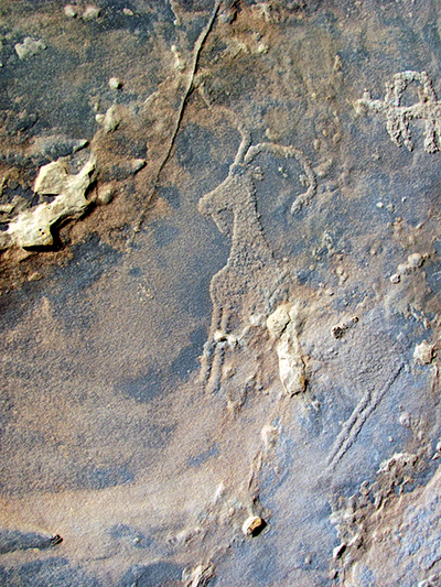 Photograph of a pre-Islamic rock carving